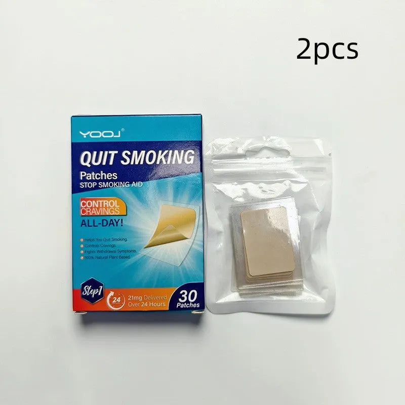 Box of 30 plant extract nicotine smoking cessation patches for men and women