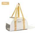 One shoulder breathable cat bag in Dynamic Yellow with Oxford cloth and plaid material