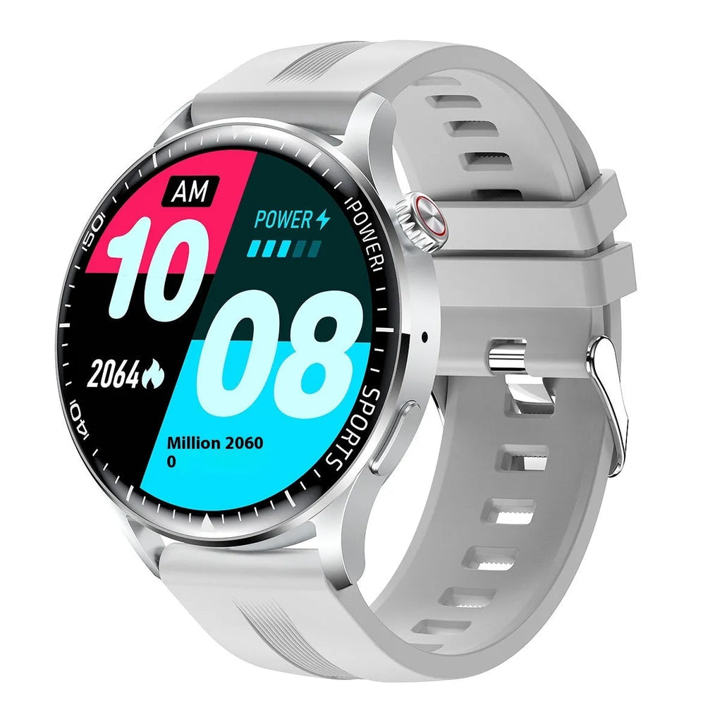 Smart watch with HD IPS screen, touch button, and multiple colour and strap options