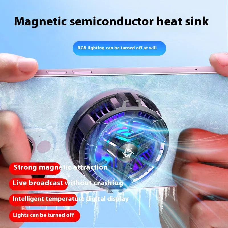 Mobile phone semiconductor magnetic radiator 65x65x23mm metal ABS black or transparent with digital display option