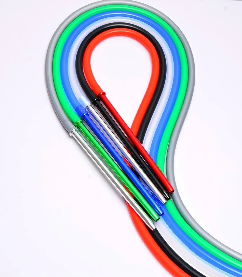 Creative silicone hookah hose in red blue green black silver gray clear colours with aluminium material