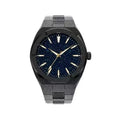 Business men's watch with frosted stainless steel case and luminous hands in silver colour option