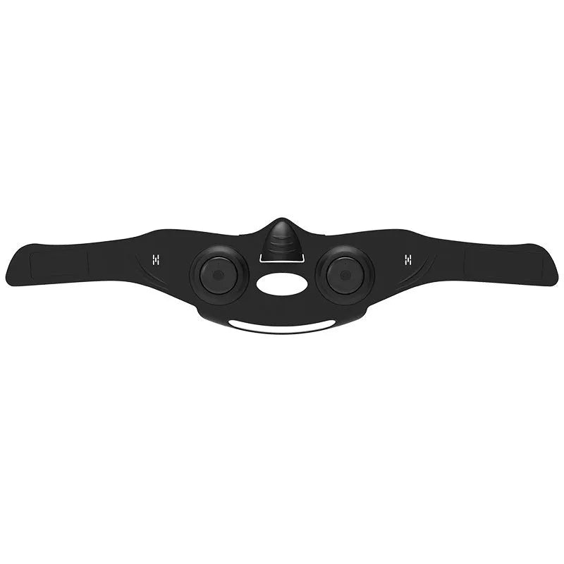 Black photon beauty mask device with USB connection for home facial rejuvenation treatments