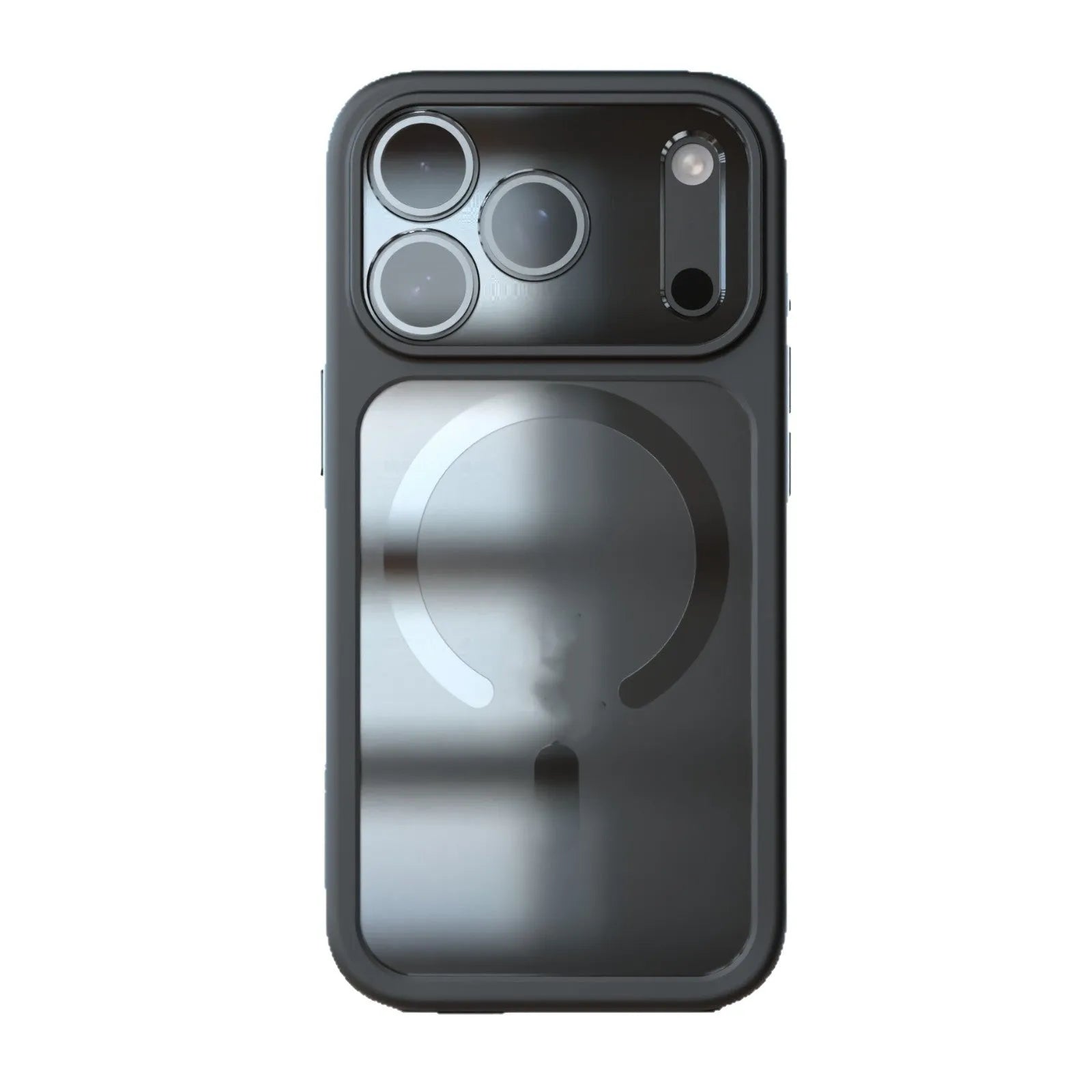 iPhone 17 Pro Max magnetic phone case in black, dark blue, or white with two-in-one protective design