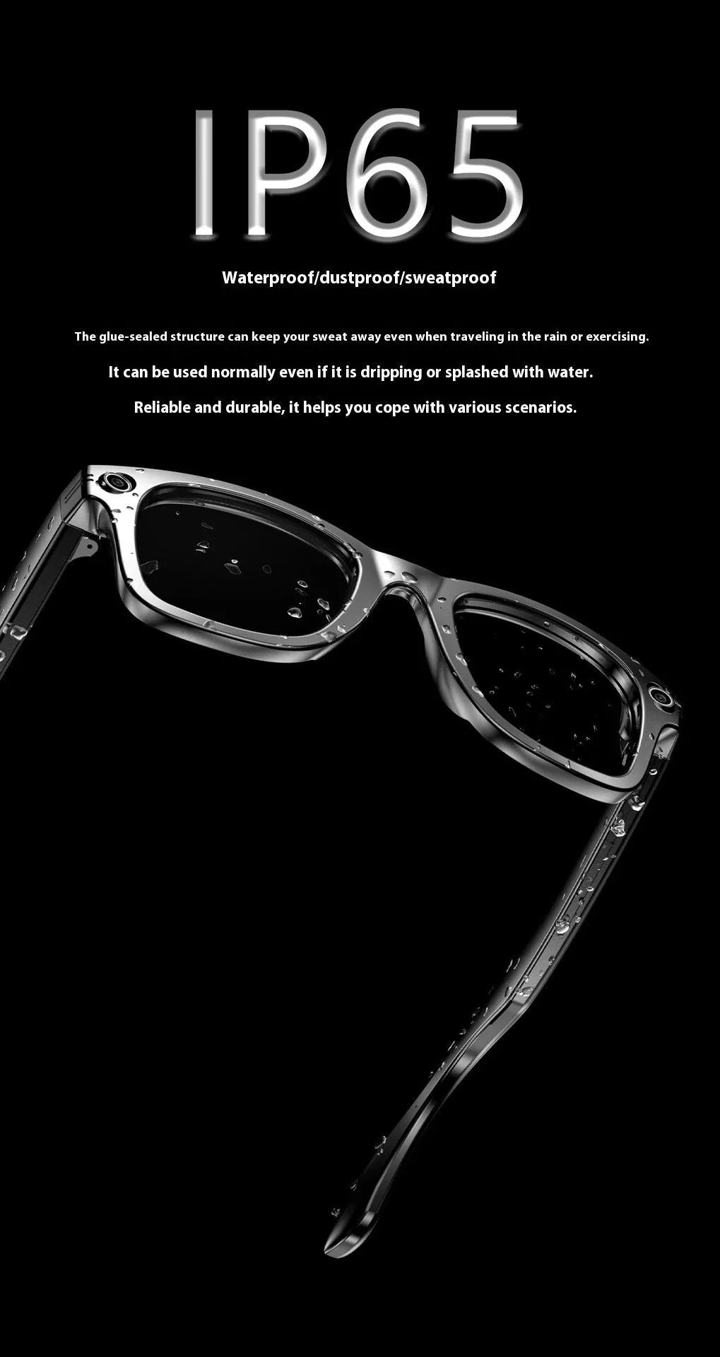 Ai three-generation smart Bluetooth glasses with magnetic frame and sunglass lenses for men