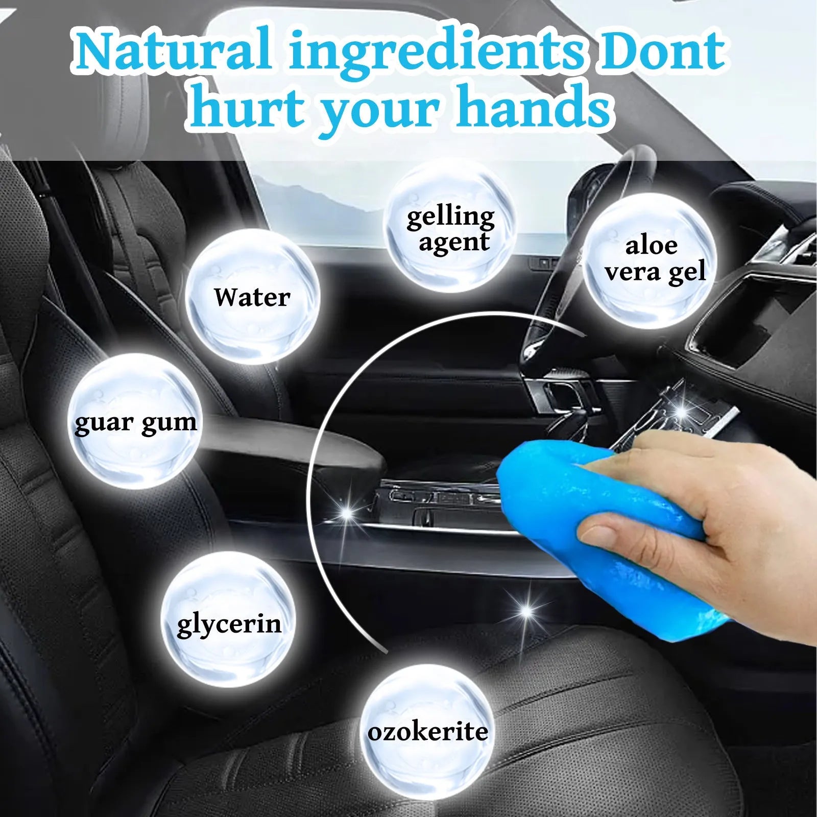 Car interior cleaning soft gel adhesive putty for dust removal, 70g size