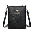 Square vertical shoulder messenger bag in stone pattern colour with file compartment visible