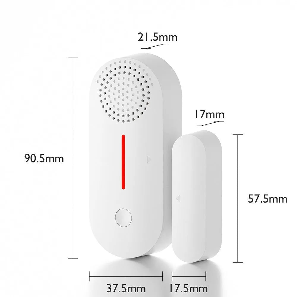 WiFi door magnetic sensor alarm device for smart home security with sound and light alerts