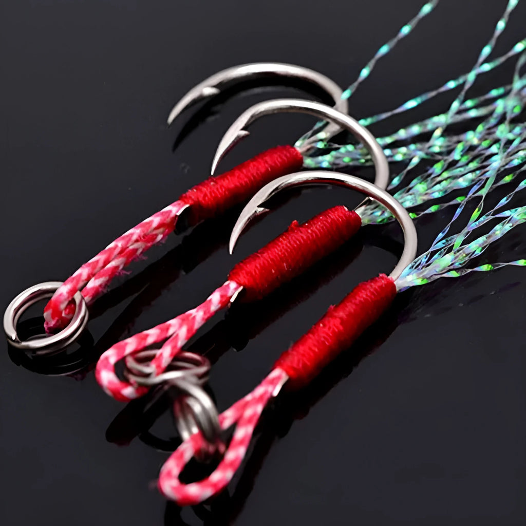 Single bright wire and iron plate fishing hook for sea fishing in various sizes