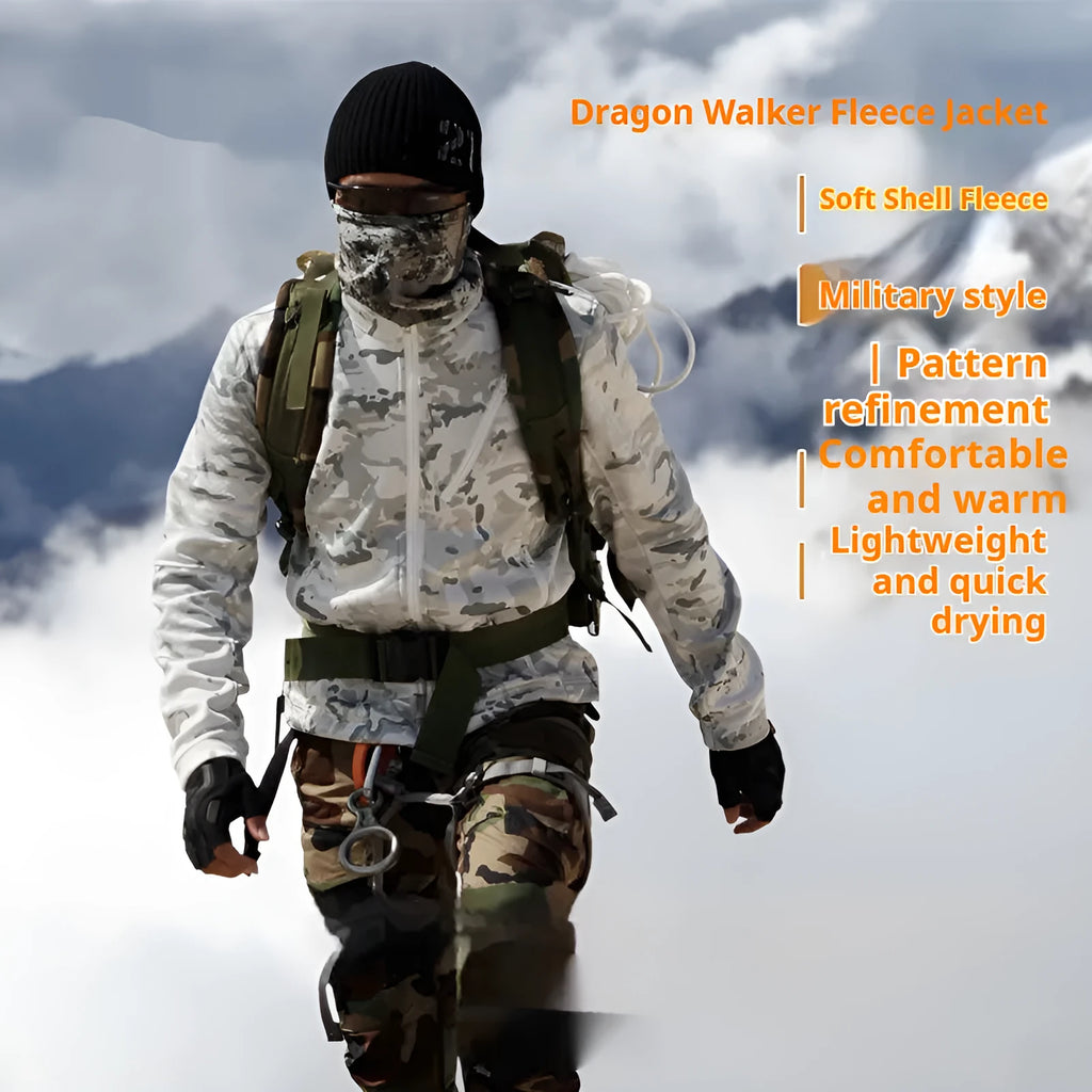 Men's camouflage fleece coat in Scorpion All Terrain pattern, outdoor mountaineering jacket