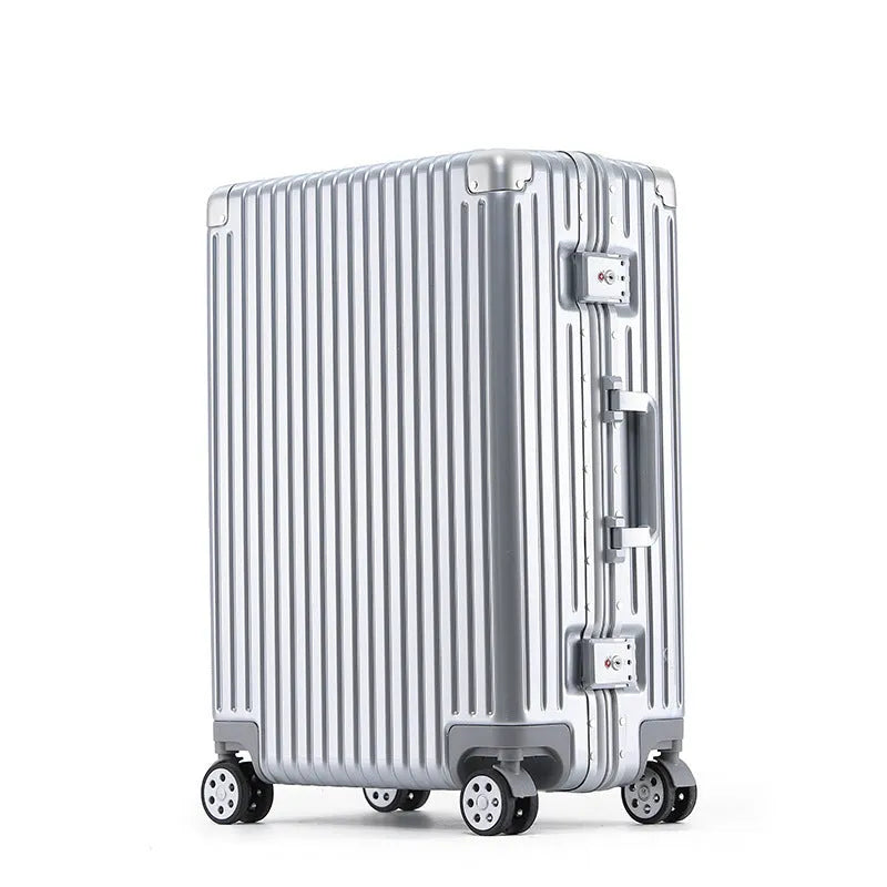 Hard shell ABS+PC suitcase with aluminium frame, anti-theft lock, universal wheels, internal computer and camera compartments