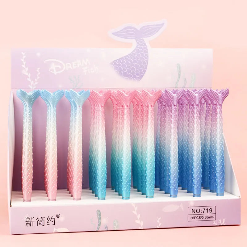 Cartoon mermaid design ballpoint pen with 0.38mm tip