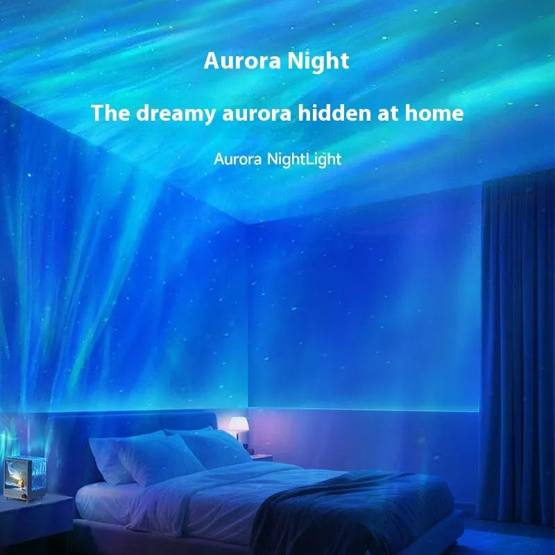 Aurora Treasure Box projection lamp showing star sea whale light effect and compact design.