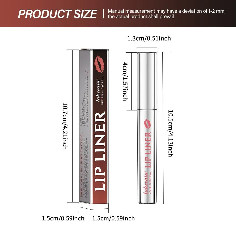 Matte finish pointed toe tear and pull lip liner shown in a Rose Pink colour variant.