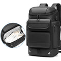 Men's large capacity waterproof travel shoulder bag in black Niujin textile, 55cm x 31cm x 20cm