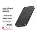 Ultra-thin Magsafe magnetic power bank 30W 15W wireless charging alloy shell black colour