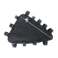 Black Oxford cloth electric bike battery pannier bag, 39x34x26x8cm, for triangle battery and sundries storage.