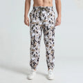 Men's sports casual camouflage trousers in army green camouflage, full-length polyester fibre design