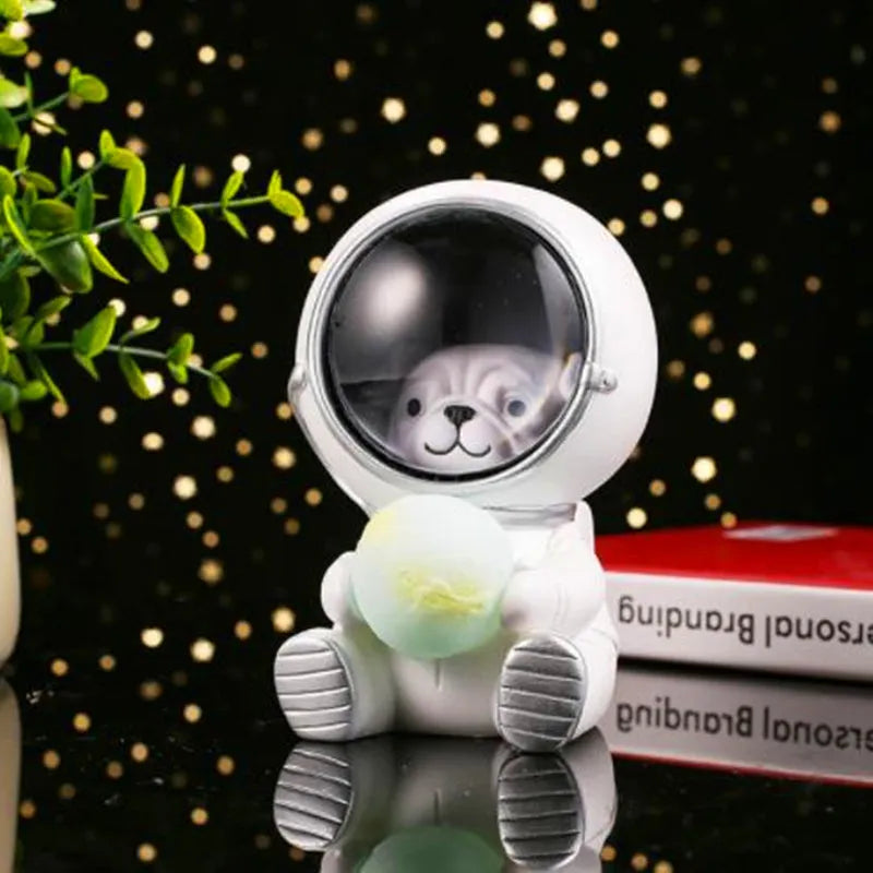 Starry sky projection night light in cute resin animal shapes including a bear, powered by USB or batteries.