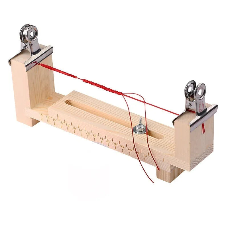 Solid wood handmade weaving machine fixing rack with totem pattern for DIY bracelet and necklace crafting