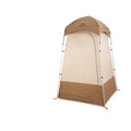 Single person dark brown changing shed 140x140x230cm with 210T polyester silver coated body and iron pole frame