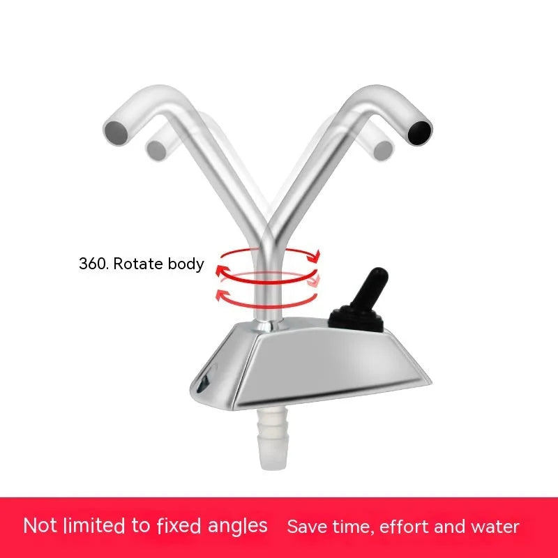 Electronic control RV faucet with rotating spout made from mirror-polished 316 stainless steel