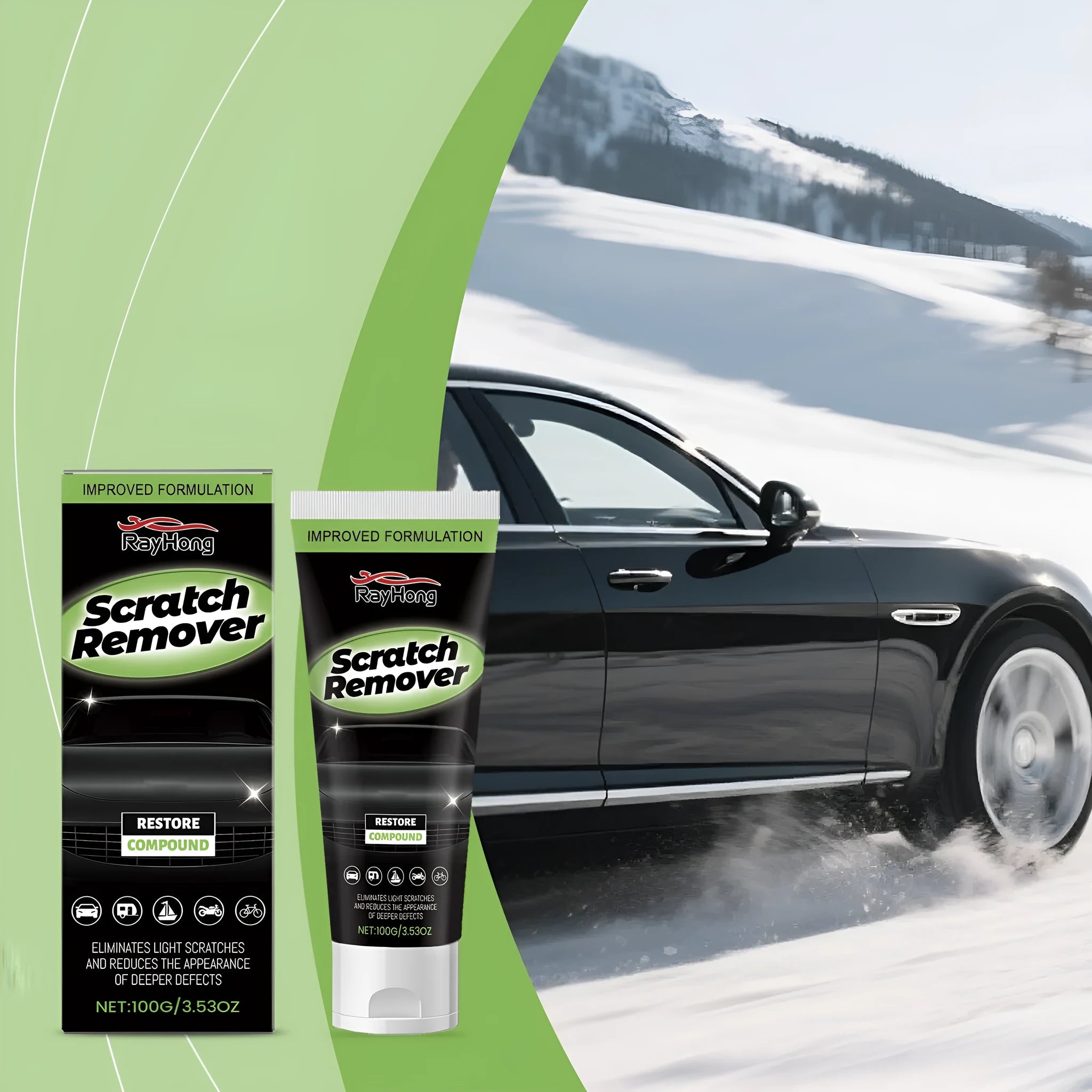 100g nano coating car paint scratch recovery cream tube with calcium carbonate formula