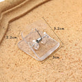 Square plastic photo note holder pack of 5 in transparent colour 3.2x3x2.2cm