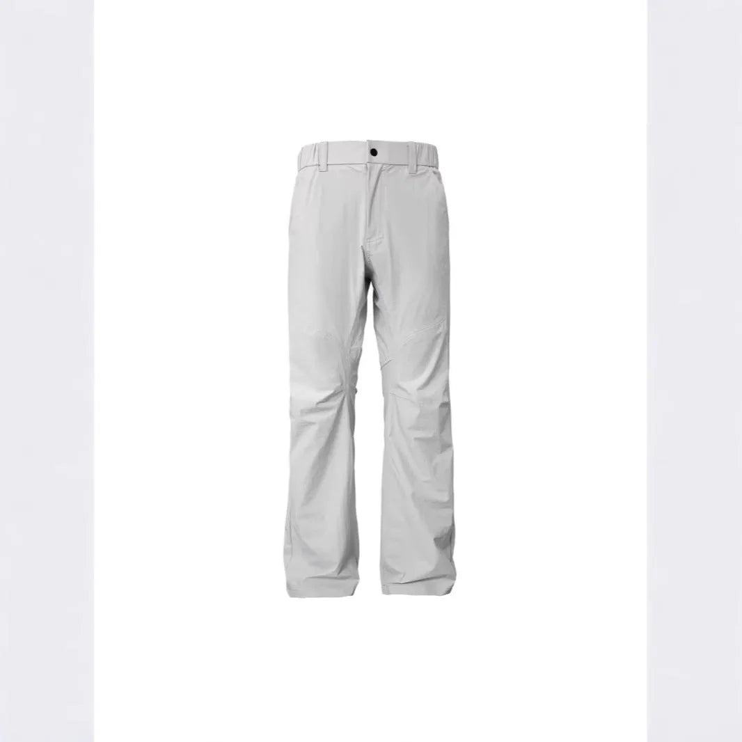 Men's straight leg casual trousers in chemical fibre nylon blend fabric showing Army Green colour option
