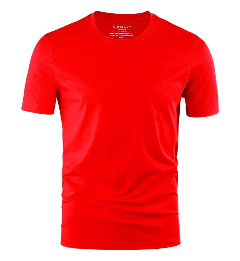 Solid colour cotton pullover top for couples shown in sherbet white, available in sizes S to 4XL.