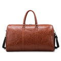 Cylinder PU leather yoga bag in Oxford cloth, unisex design, shown in solid black, khaki, or brown finish