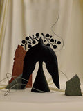 Ancient Chinese style iron flying bird ornament for shelf display