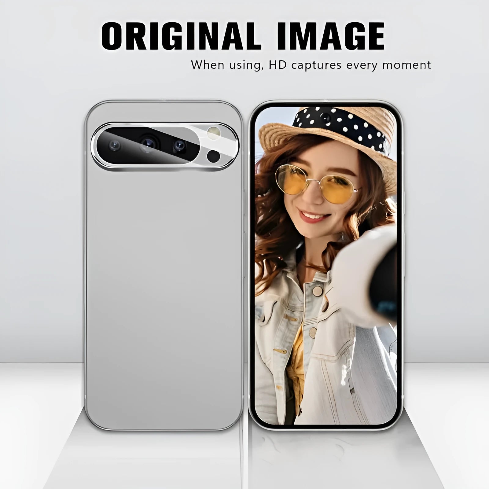 Tempered glass rear camera lens film for Google Pixel 9 and 10, HD arc edge, bare clip design