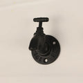 Water pipe style metal towel rack hook wall mounted in polished finish with three colour options