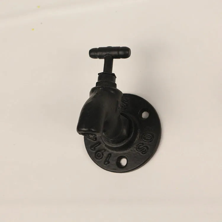 Water pipe style metal towel rack hook wall mounted in polished finish with three colour options