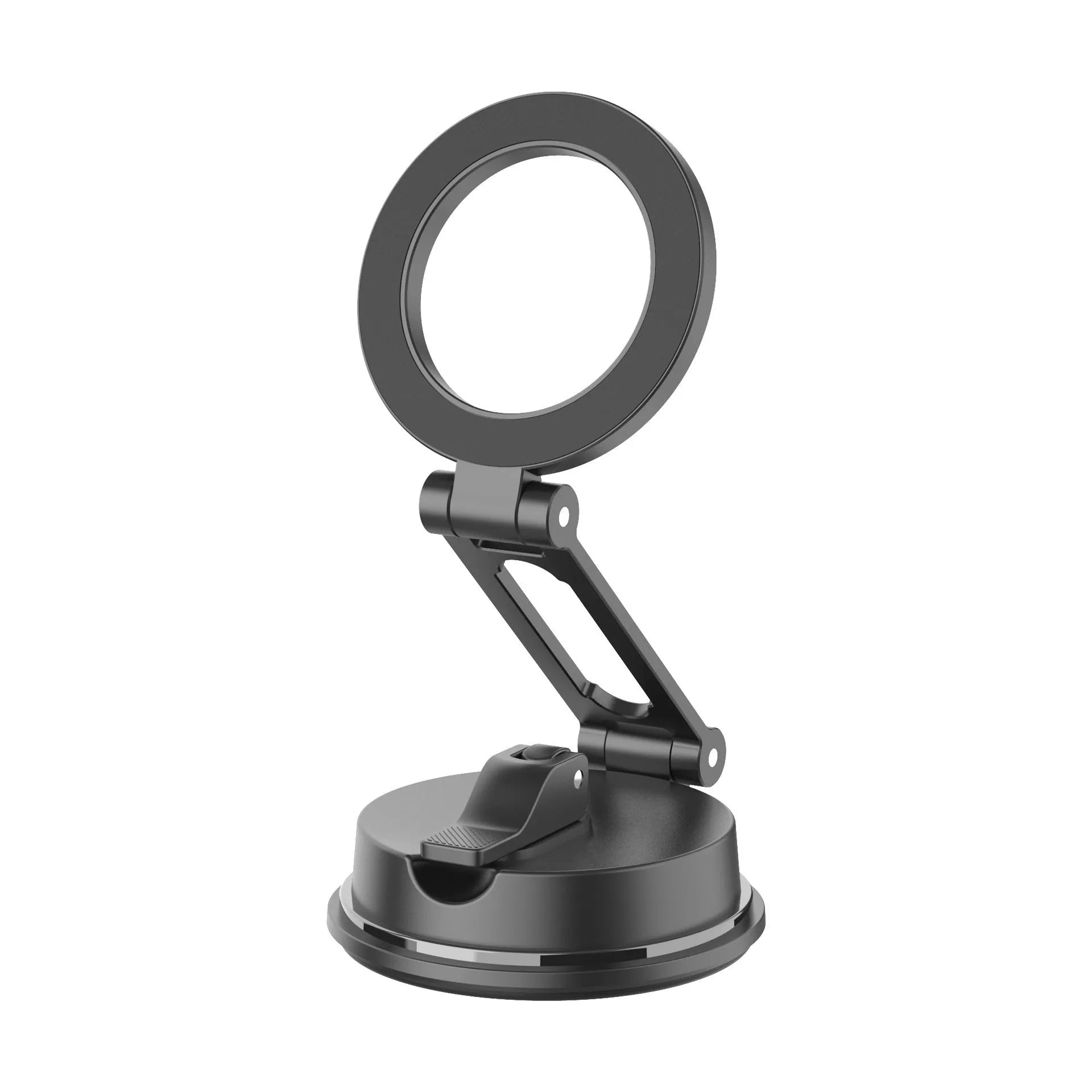 H154 black car magnetic phone holder with suction cup mount for windscreen or dashboard