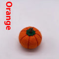 Wool felt pumpkin poke ornaments for doll decoration in autumn colours