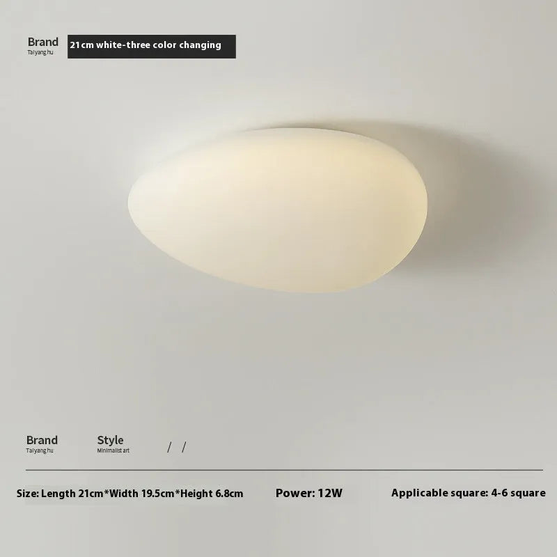 Modern minimalist LED ceiling light in white for master bedrooms, available in 23cm 33cm 43cm sizes