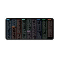 Super large office mouse mat with printed English keyboard shortcut keys and calculator on natural rubber base