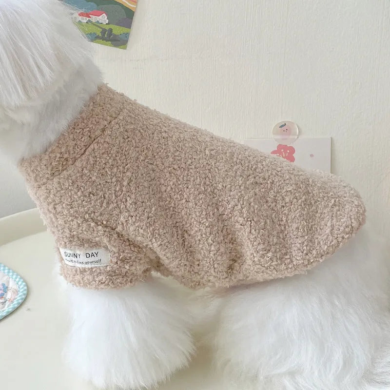 Double-sided cloud velvet thickened dog jacket in multiple colour options