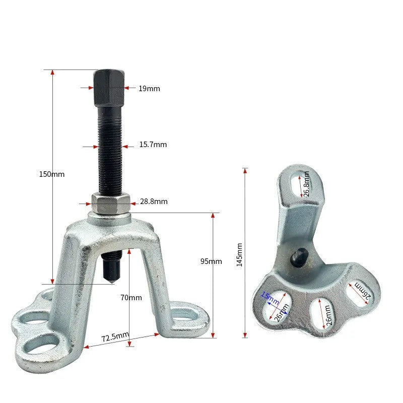Professional chrome vanadium steel wheel hub puller for brake drum dismantlement on cars and electric tricycles