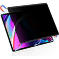 Magnetic anti peeping film and storage clip for iPad on a table