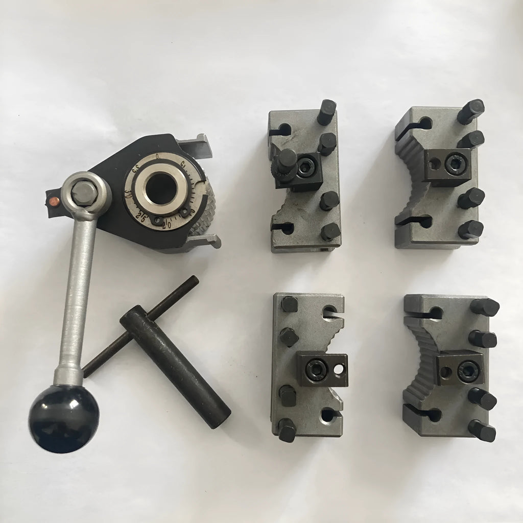 Aa type quick change tool holder for household metal lathe in alloy and iron with extra bed