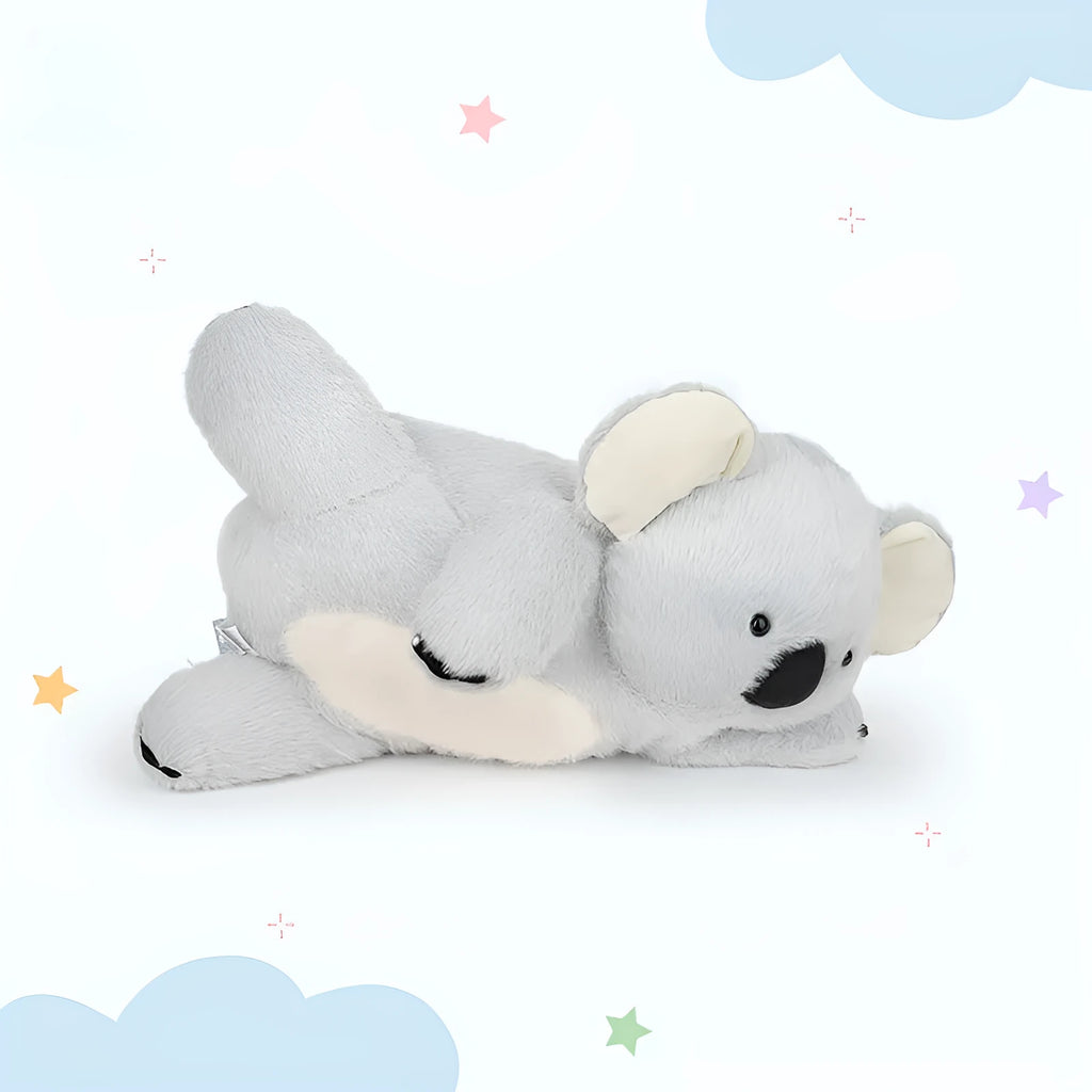 Soft 50cm leg-shaped plush koala doll comforter toy for teenagers on a bed