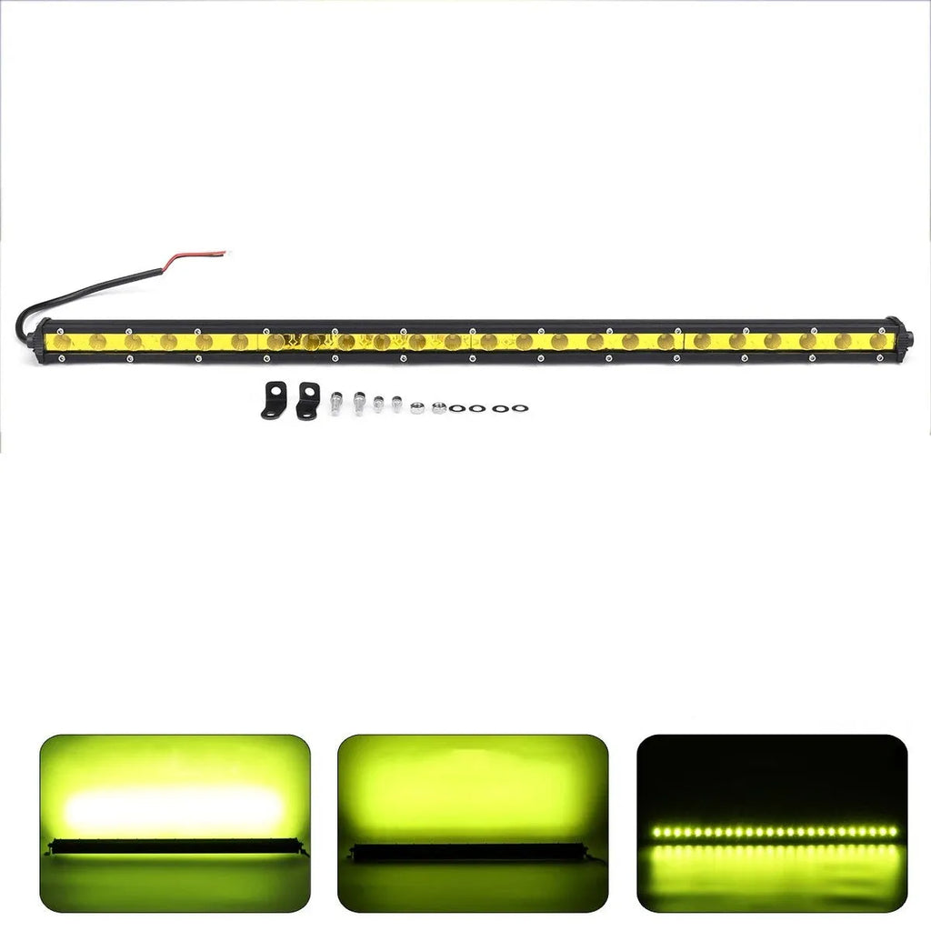 25-inch aluminium alloy LED light bar with mounting brackets for vehicle auxiliary lighting