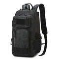 Large Derm outdoor backpack in black, shown with 20-35L capacity suitable for hiking and camping.