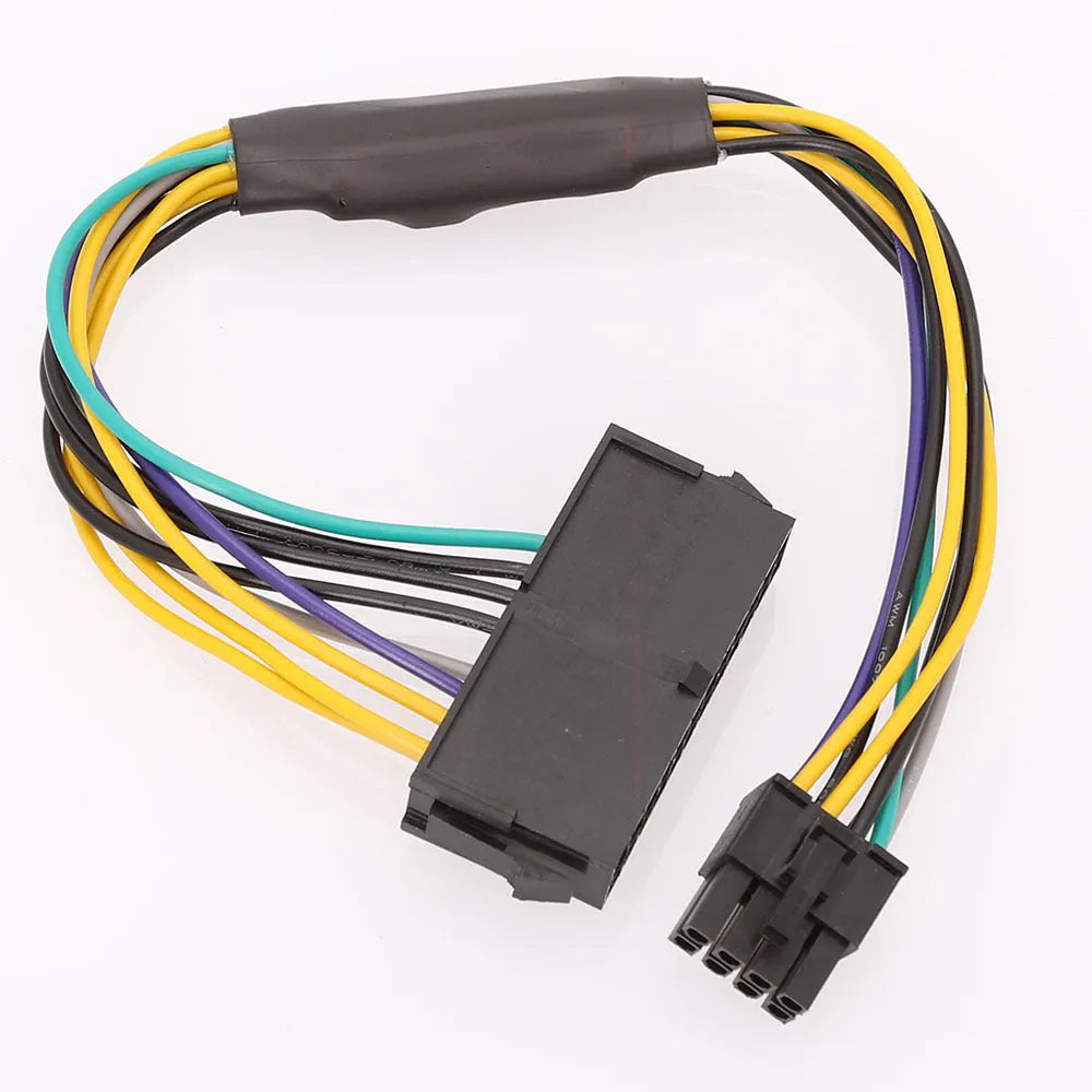 Black 30cm Dell Optiplex ATX to 8-pin motherboard power adapter cable