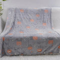 Cartoon print flannel blanket for children in multiple colour options