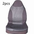 Black quilted automotive seat cover with PU and polyester fabric, plastic hooks