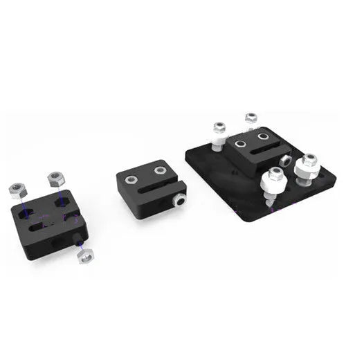 Black POM anti-backlash nut seat block for T8 lead screws, 12x33x34mm